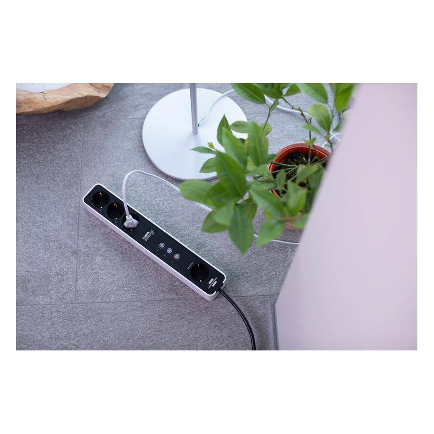 Brennenstuhl Connect Ecolor Multipresa WiFi 4 vie bianco/nero 1,5 m-1