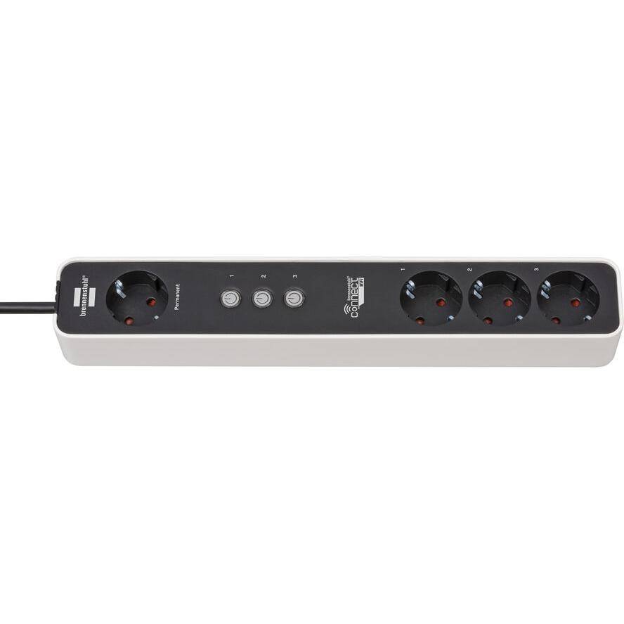 Brennenstuhl Connect Ecolor Multipresa WiFi 4 vie bianco/nero 1,5 m-2