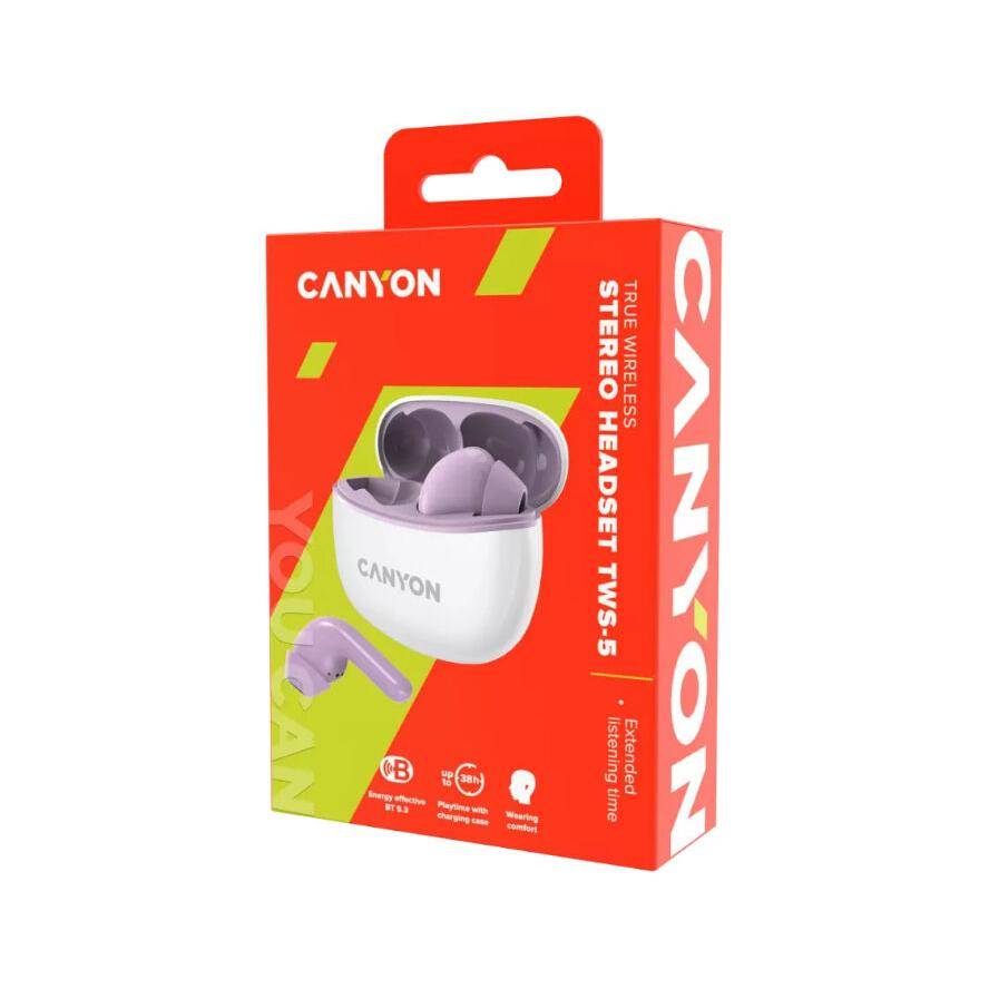 Canyon Bluetooth Headset TWS-5 In-Ear/Stereo/BT5.3 purple retail (CNS-TWS5PU)-1