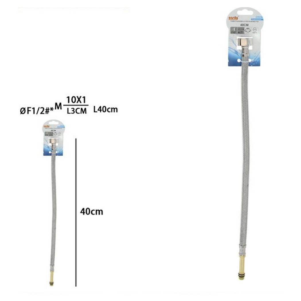 Tubo Flessibile Flessibili Rubinetto Miscelatore Acqua 40 Cm F1/2 X M10/1 79911 --1