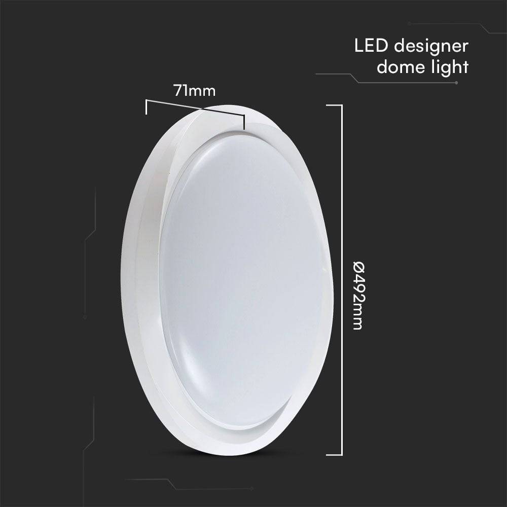 V-TAC Plafoniera LED 60W Rotonda Telecomando CCT 3in1 Bianco D492mm Dimmerabile Circolare-3
