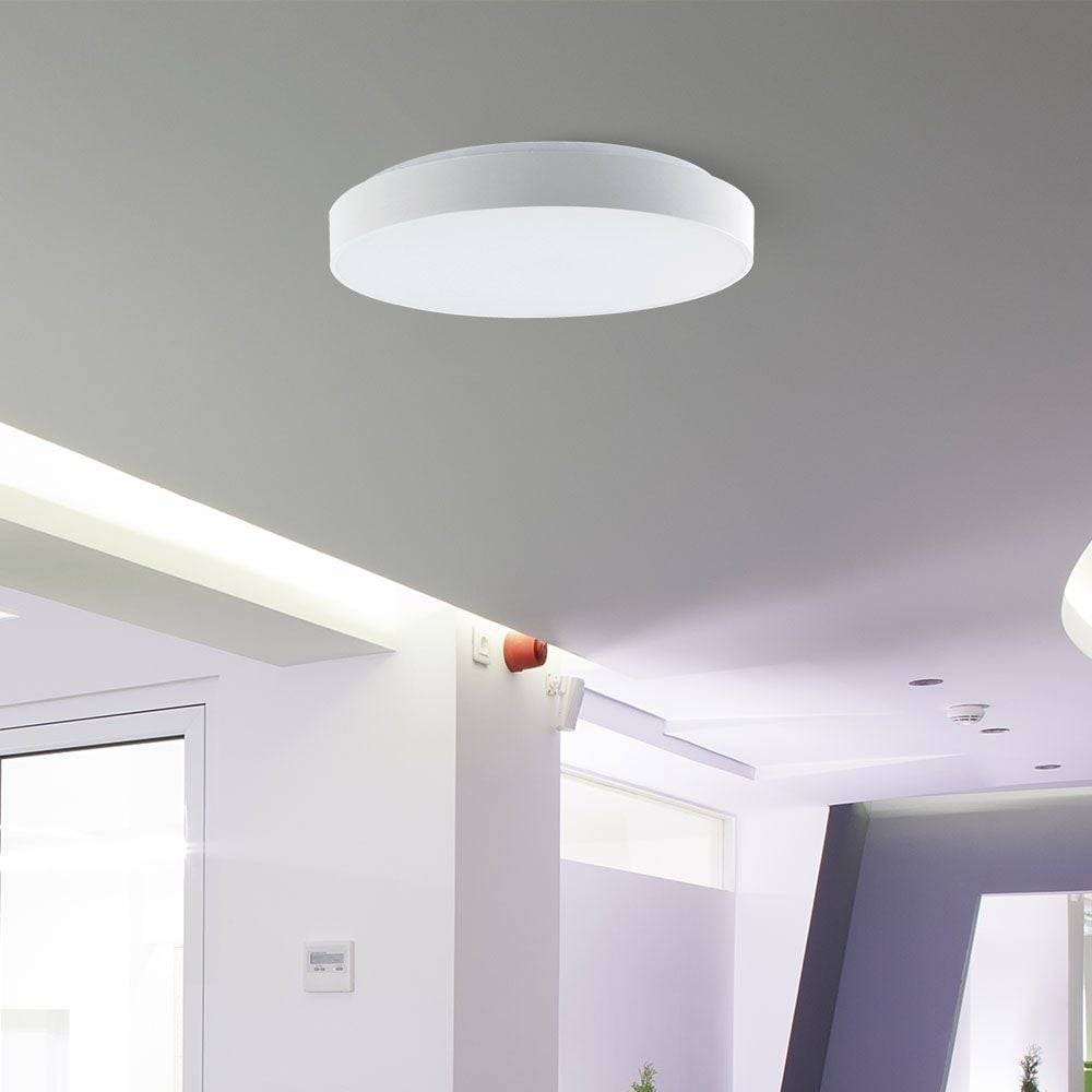 V-TAC Plafoniera LED 40W Rotonda Telecomando CCT 3in1 Bianco D395mm Dimmerabile Elegante-0