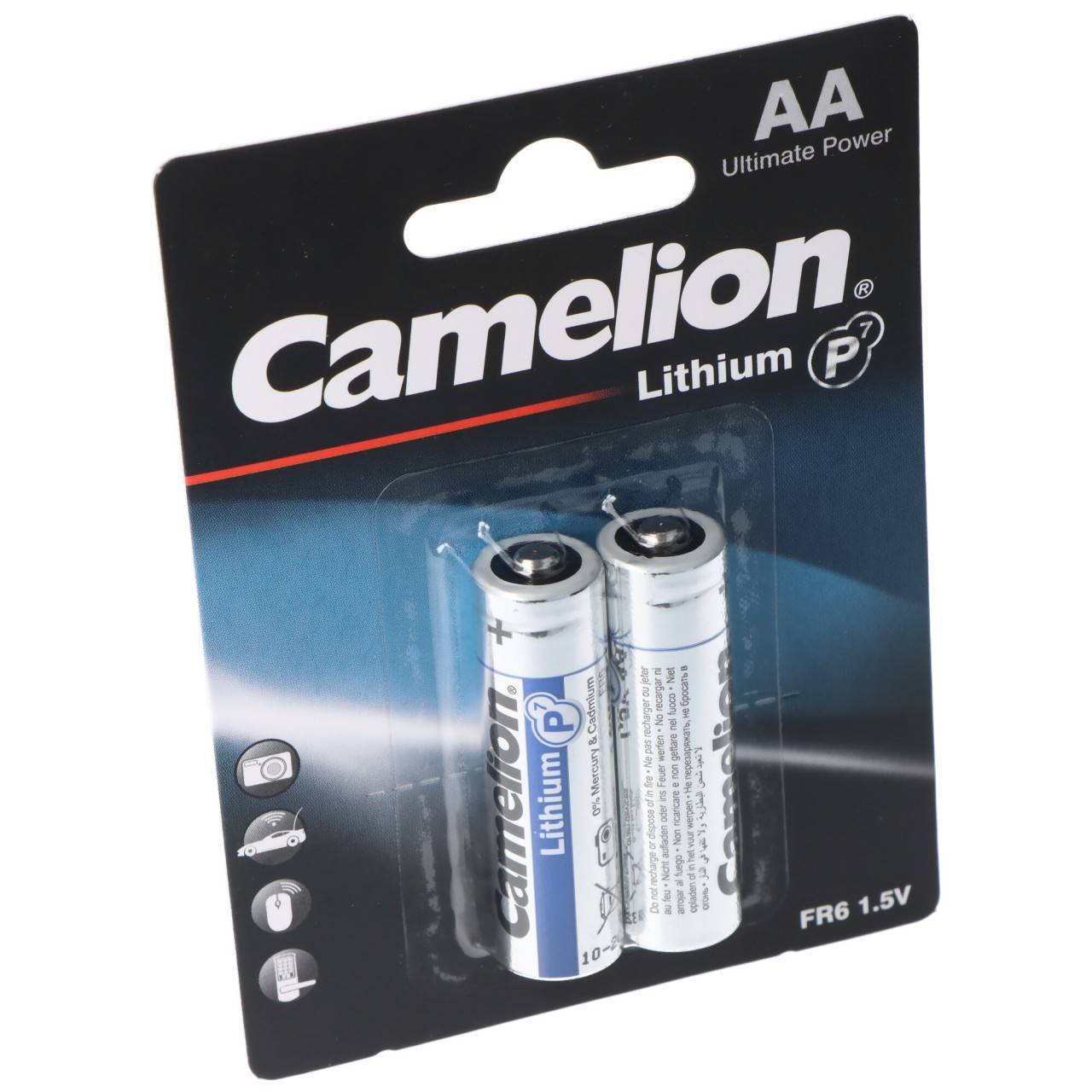 Batteria al litio Camelion AA, Mignon, FR6, 1,5 V, blister da 2-0