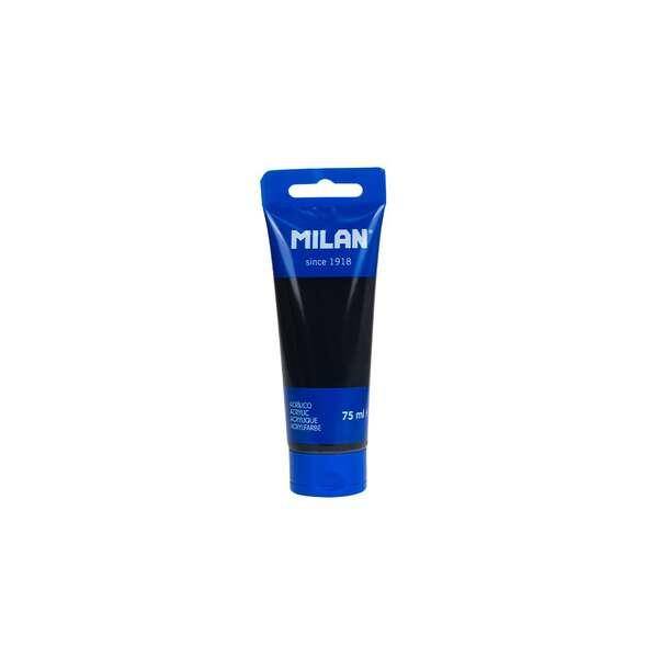 Tubo di vernice acrilico Milan 75 ml - pigmenti di alta qualità - mixtable - colore nero-0