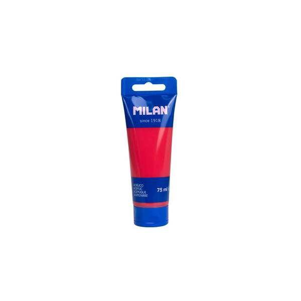 Tubo di vernice acrilico Milan 75 ml - pigmenti di alta qualità - miscelabile - colore rosso corallo-0