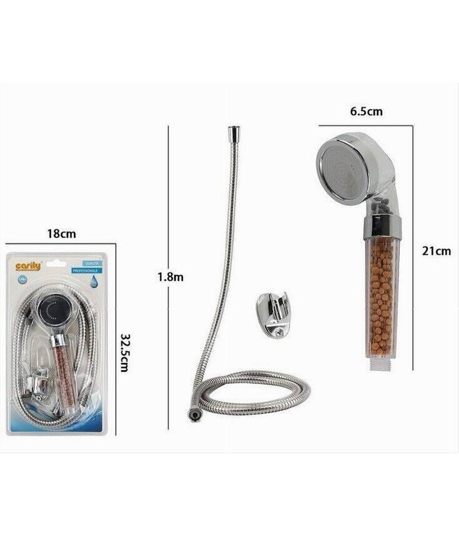 Kit Doccetta Doccino Soffione Doccia Bagno Con Laccio 1,8 Mt Staffa Filtro 59175 --1