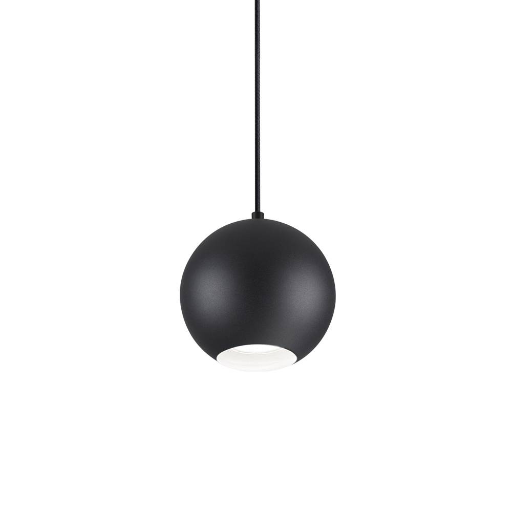 Sospensione Moderna Mr Jack Metallo Nero 1 Luce 7W 3000K Luce Calda Big-0