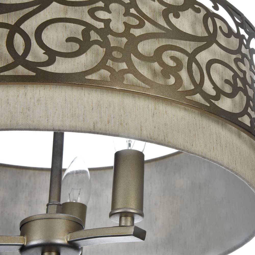Lampadario Contemporaneo Venera Metallo Ottone 3 Luci Diffusore In Pvc-2