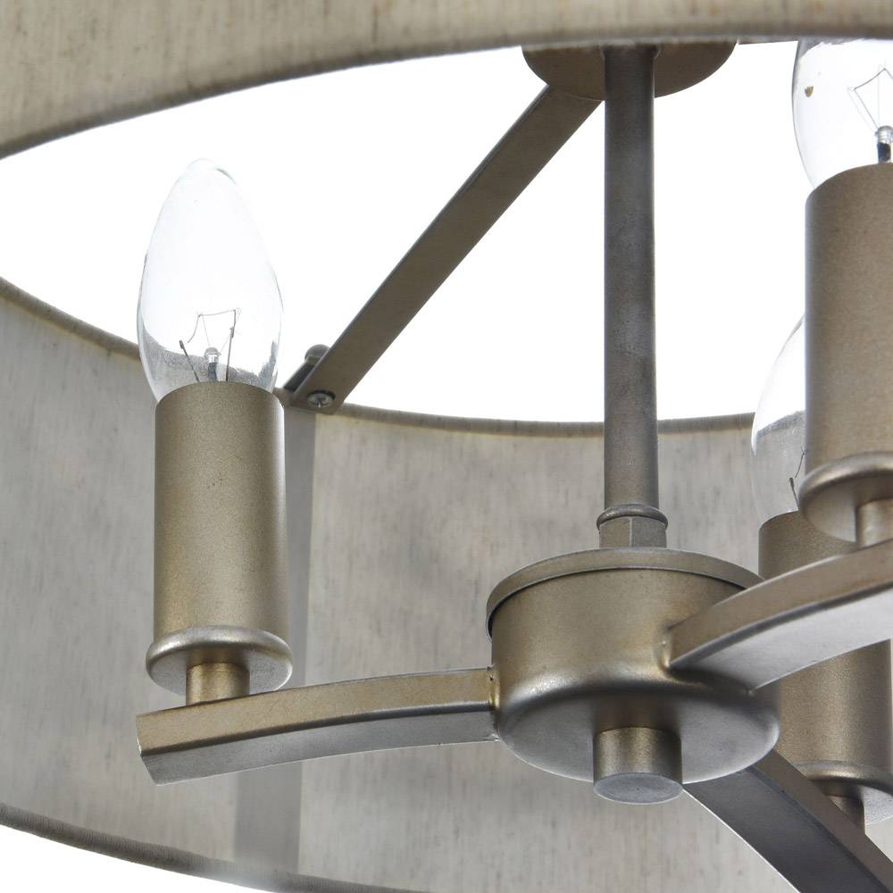 Lampadario Contemporaneo Venera Metallo Ottone 3 Luci Diffusore In Pvc-3