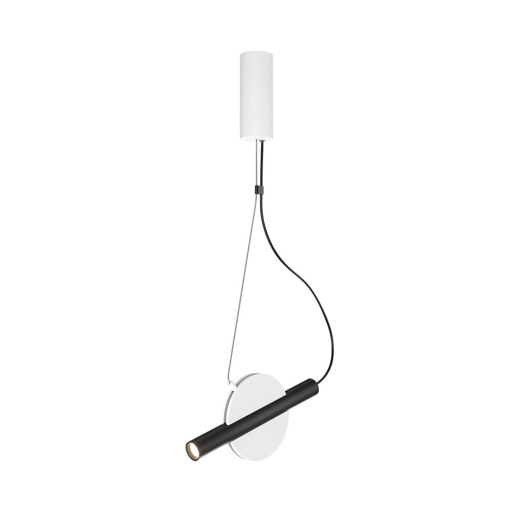 Sospensione Contemporanea Enigma Led Metallo Bianco Diffusore Bianco-0