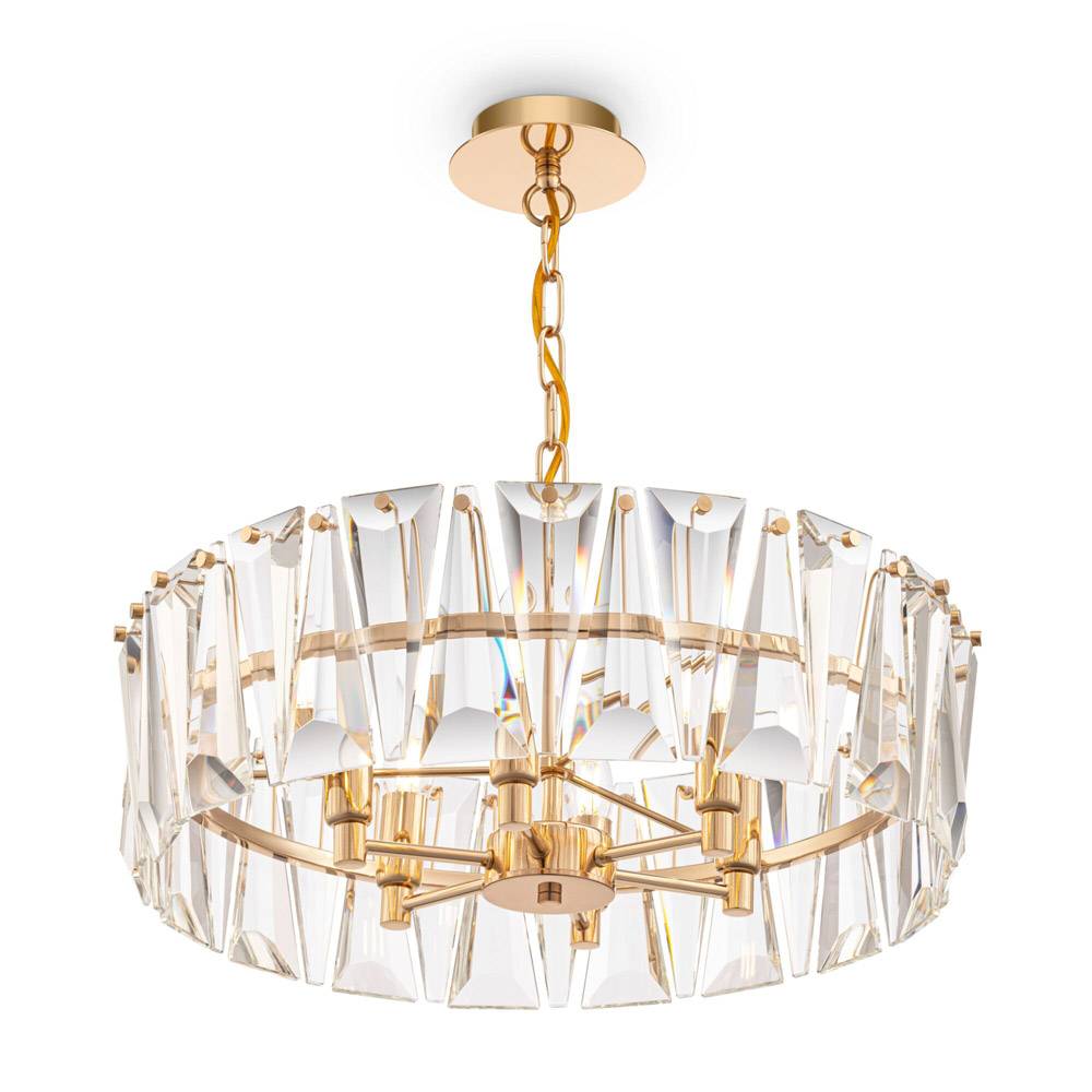Lampadario Contemporaneo Puntes Metallo Oro 6 Luci-0