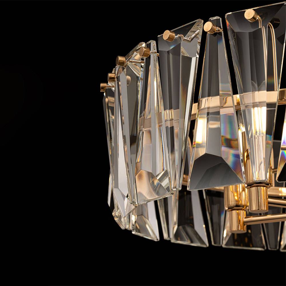 Lampadario Contemporaneo Puntes Metallo Oro 6 Luci-3