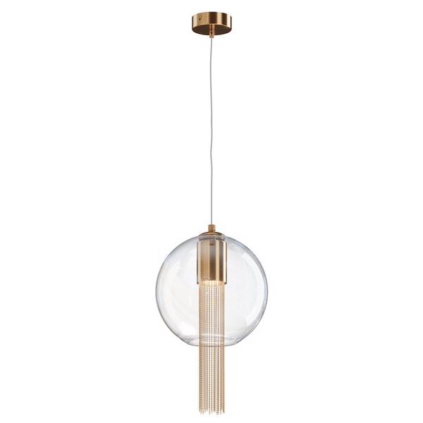 Sospensione Contemporanea Flusso Grande In Metallo Bronzo 1 Luce