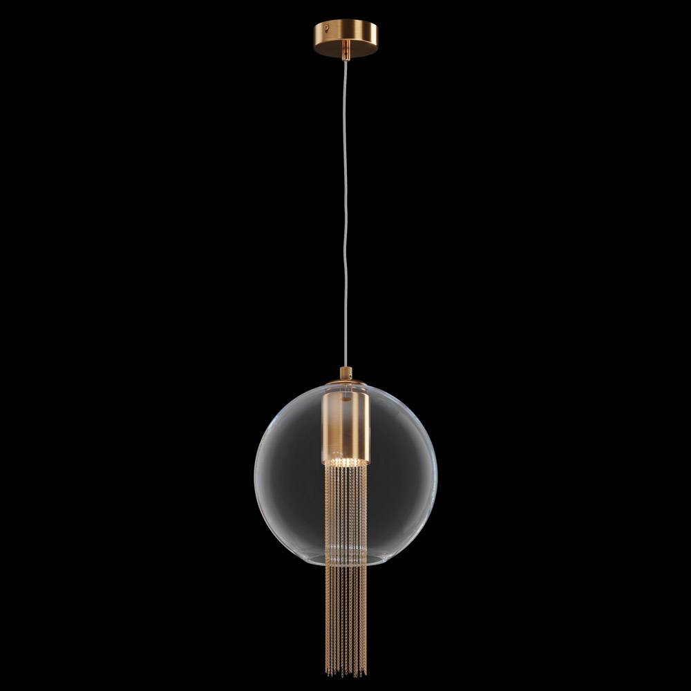 Sospensione Contemporanea Flusso Grande In Metallo Bronzo 1 Luce-1