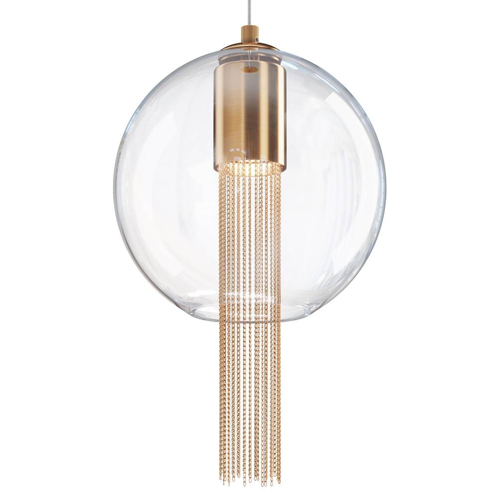 Sospensione Contemporanea Flusso Grande In Metallo Bronzo 1 Luce-3