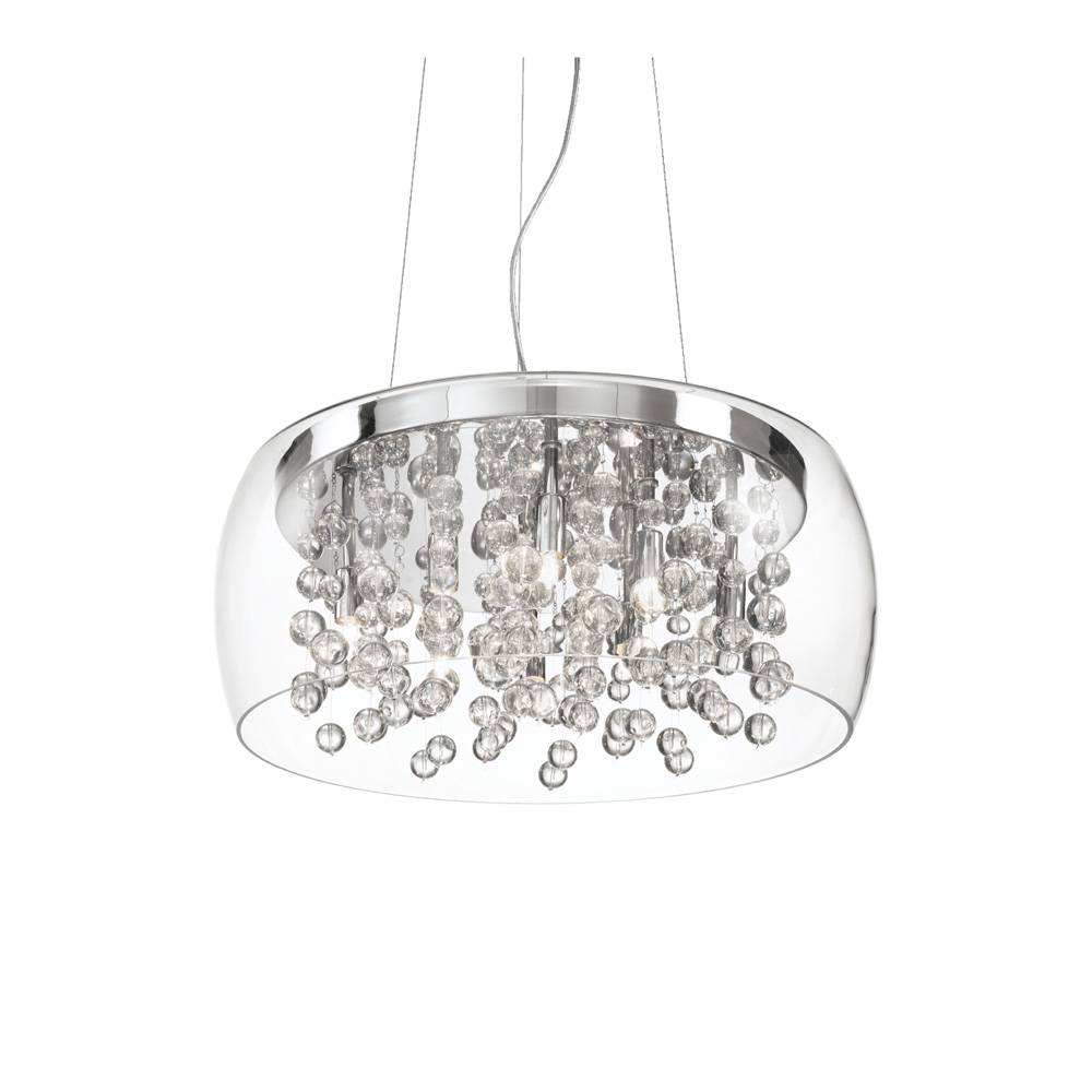 Sospensione Moderna Audi-80 Metallo Trasparente 8 Luci G9 3W 3000K Luce Calda-0