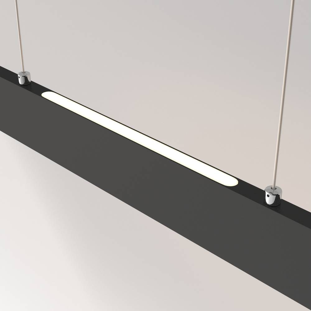 Lampadario A Sospensione Moderno Step Metallo Nero Luce Led Integrato 30W-2