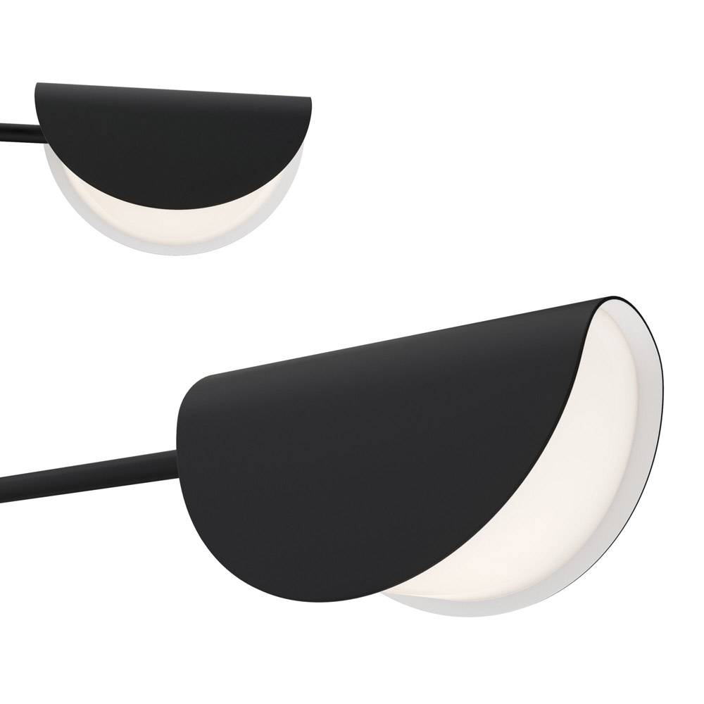 Lampadario A Sospensione Moderno Mollis Metallo Nero Acrilico 8 Luci G9 7W-2
