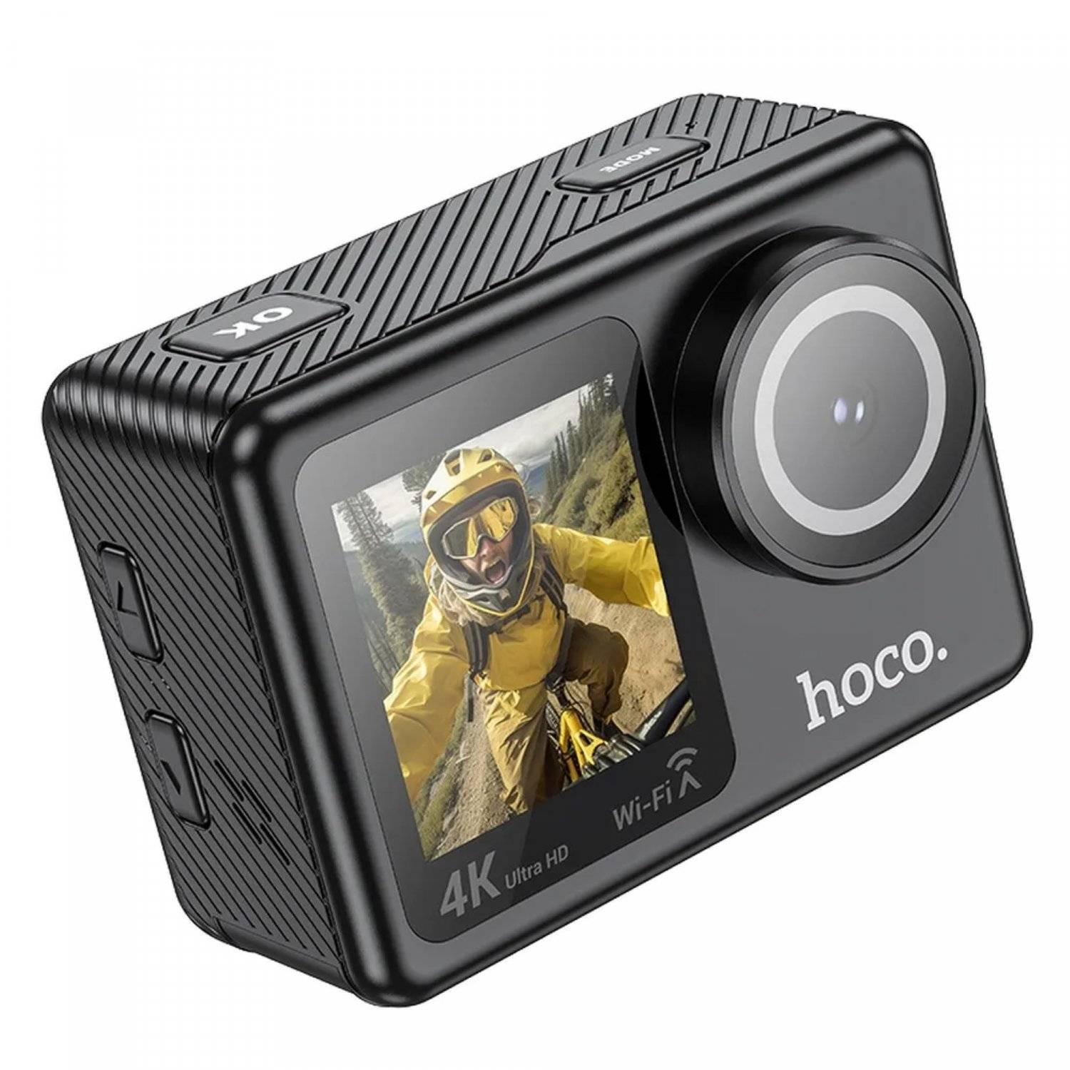 Telecamera sportiva HOCO con due schermi 1.3 + 2 telecamera portatile DV101 nera-0