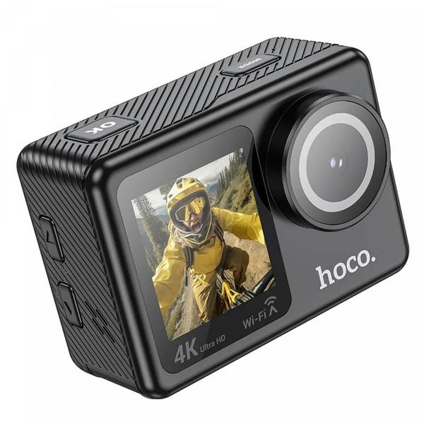 Telecamera sportiva HOCO con due schermi 1.3 + 2 telecamera portatile DV101 nera