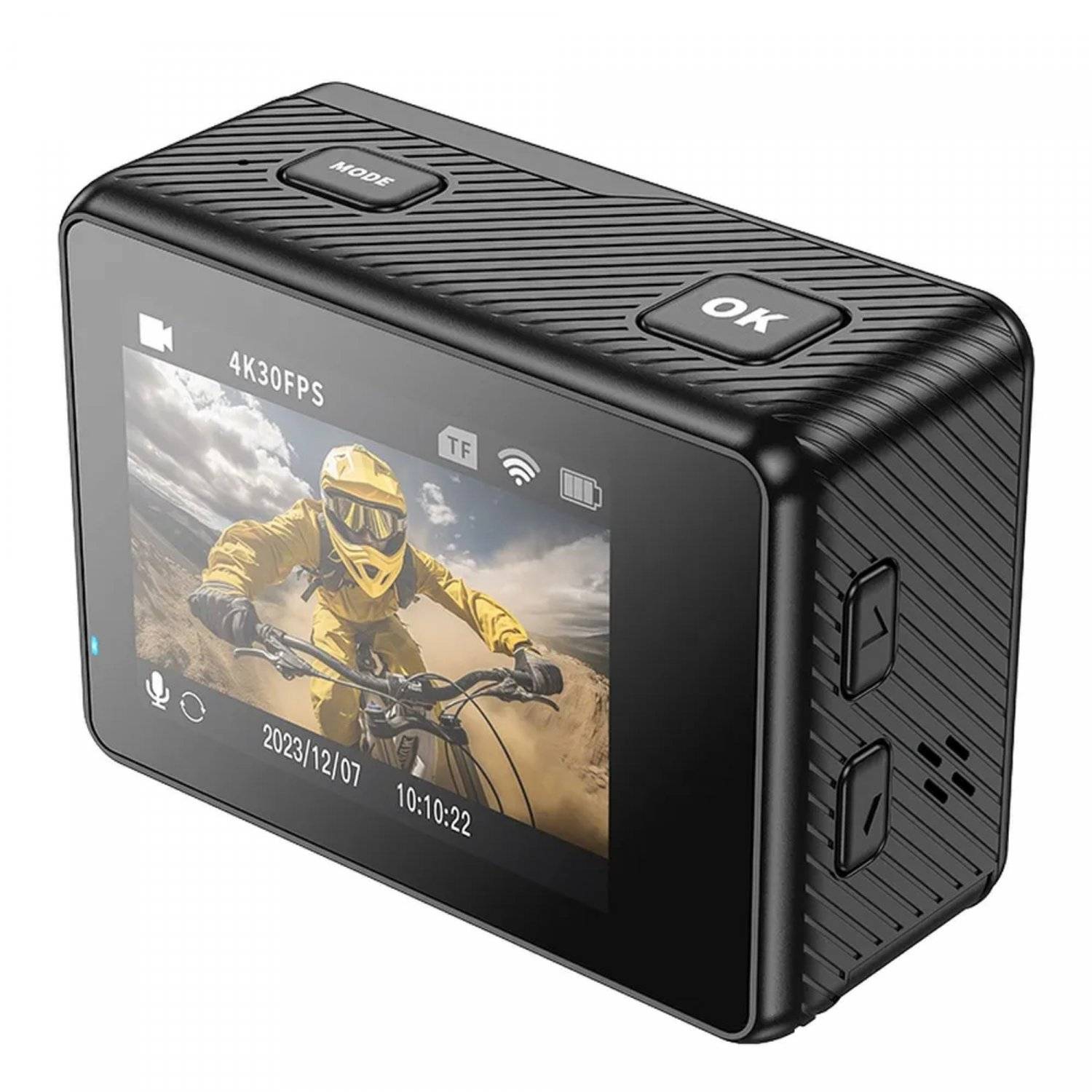 Telecamera sportiva HOCO con due schermi 1.3 + 2 telecamera portatile DV101 nera-1