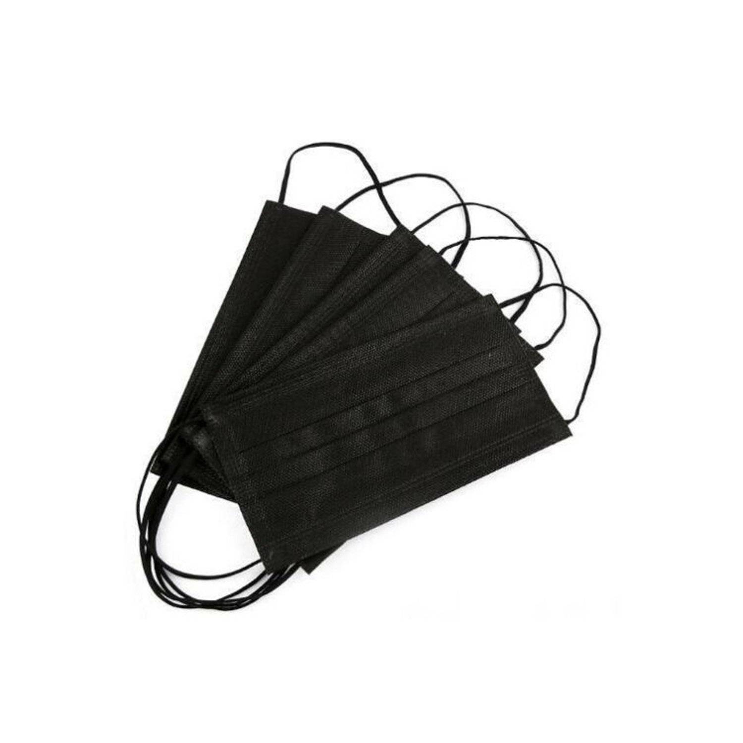 Maschera protettiva 500x, maschera usa e getta, maschera facciale, tessuto non tessuto a 3 strati, nero-2
