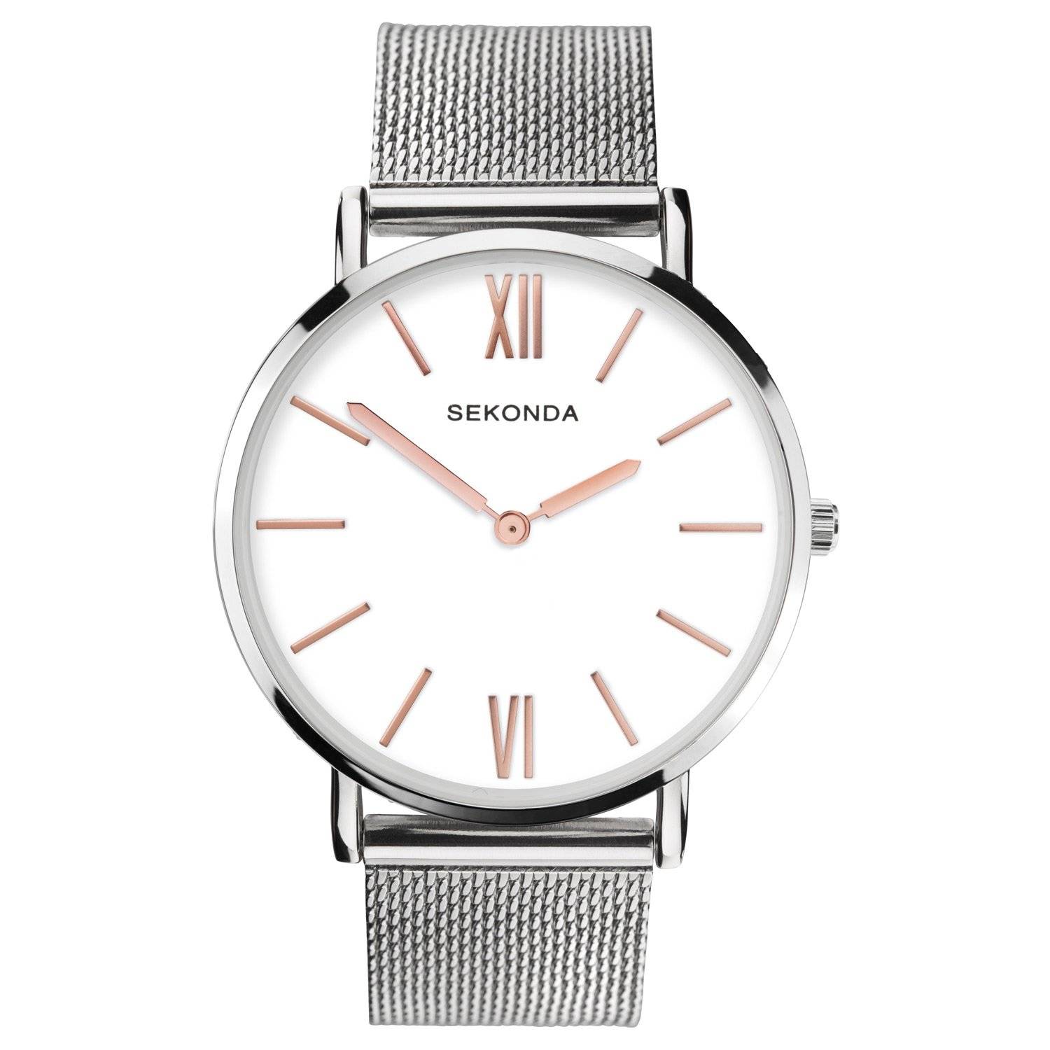 Orologio SEKONDA 2756/28 orologio da polso unisex in acciaio inossidabile da donna argento-0