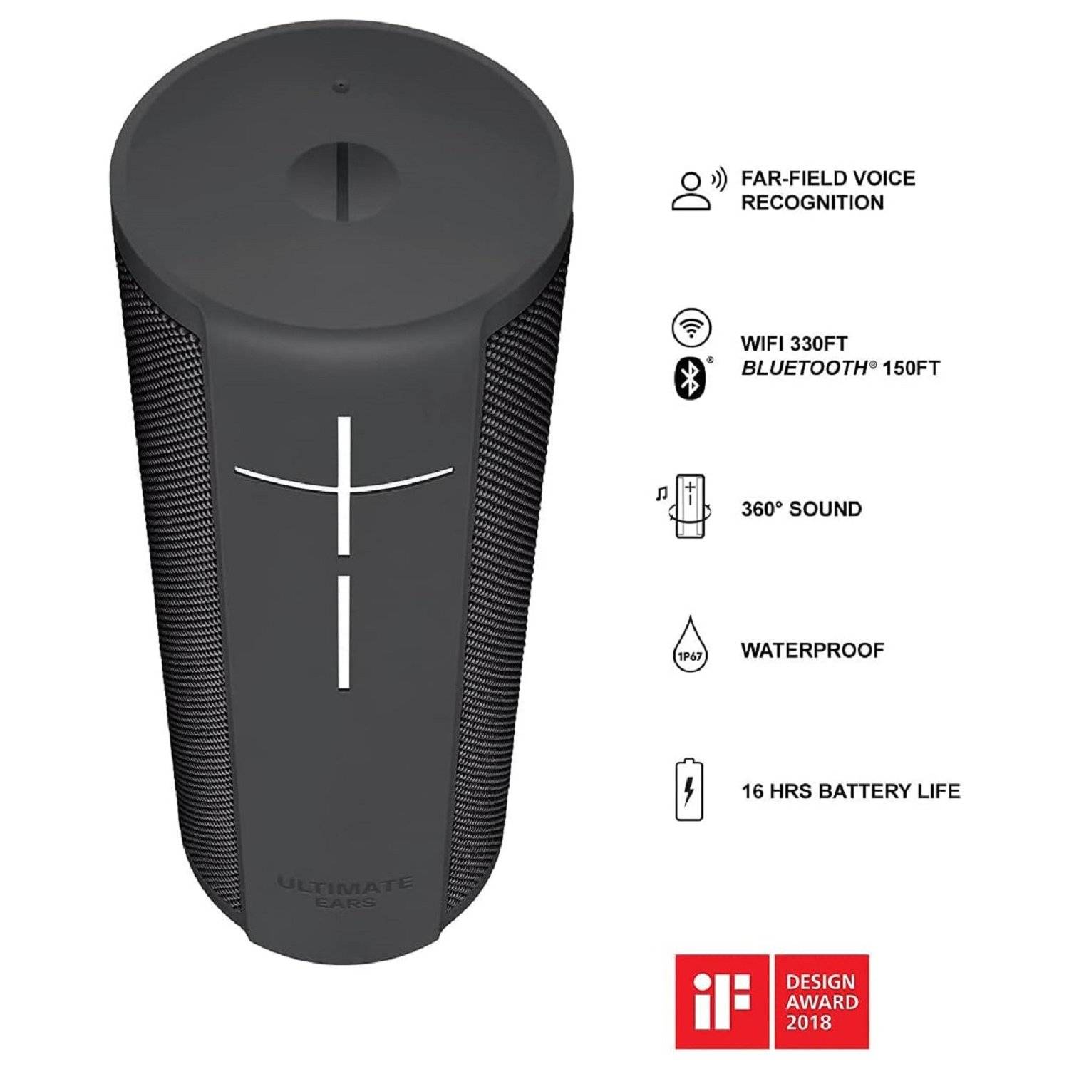 Altoparlante portatile Bluetooth/WiFi Ultimate Ears Megablast Batteria da 16 ore IP67 Nero-4