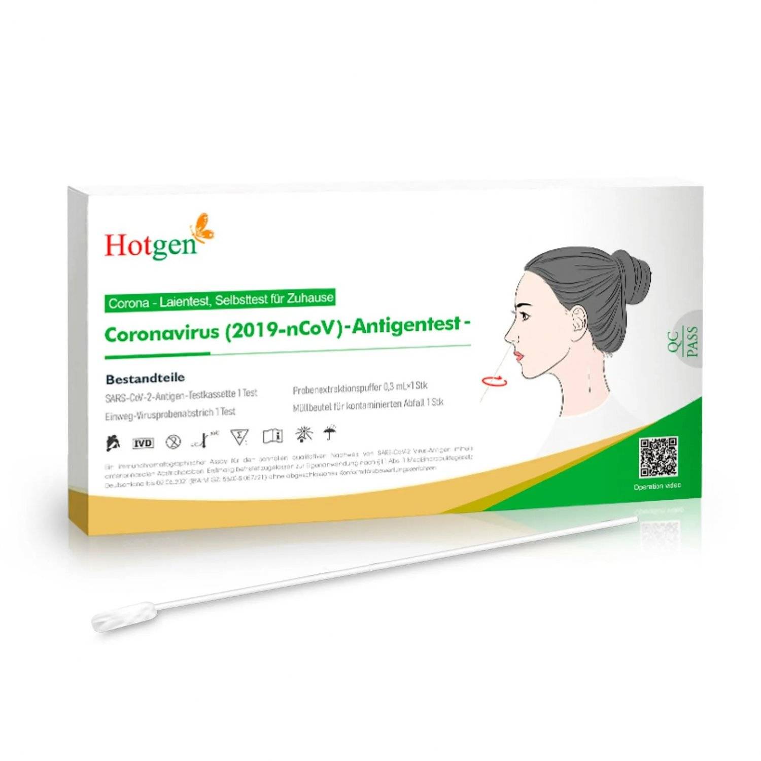 10 test antigenici Hotgen Coronavirus (2019-nCov) / autotest / confezionati singolarmente-0