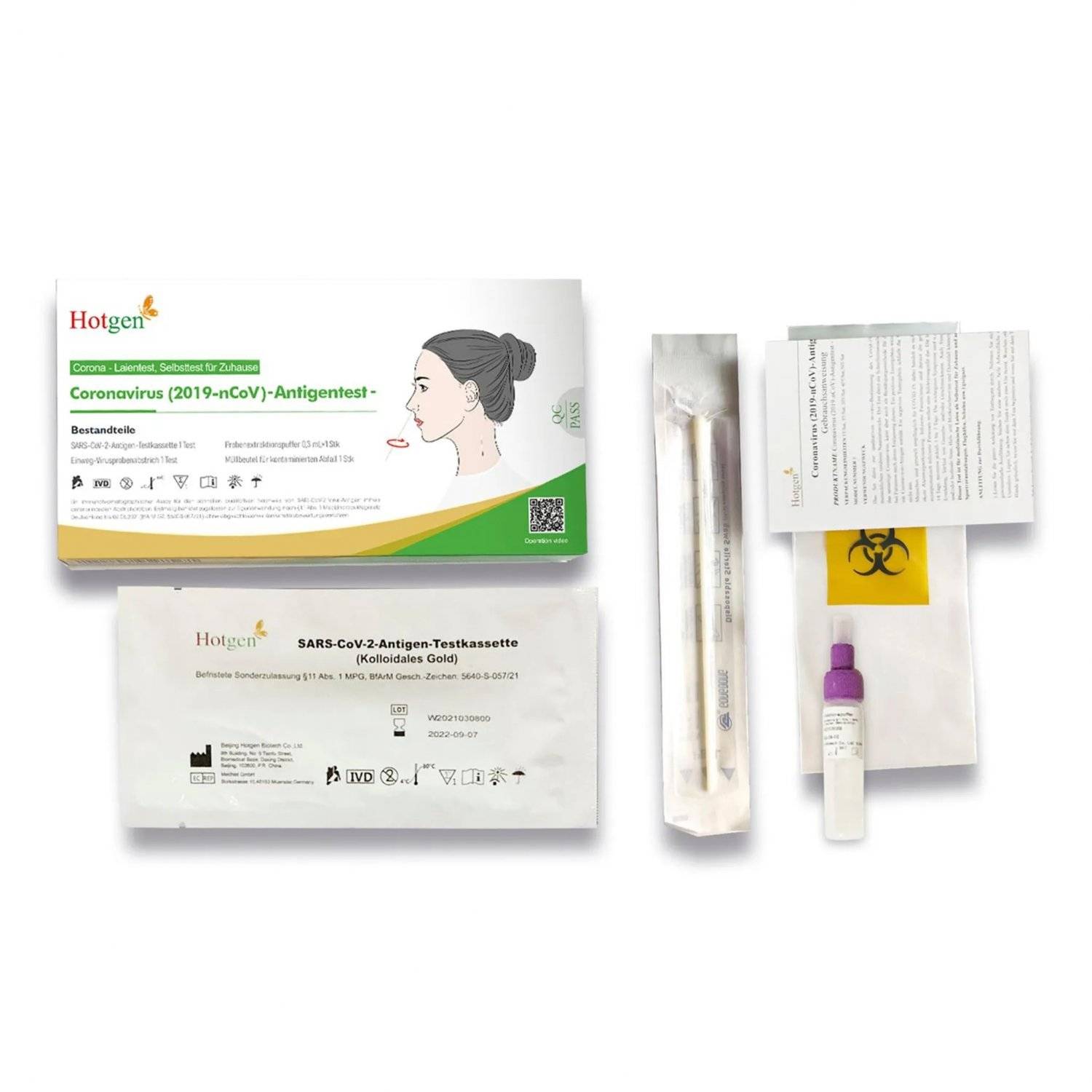 10 test antigenici Hotgen Coronavirus (2019-nCov) / autotest / confezionati singolarmente-1