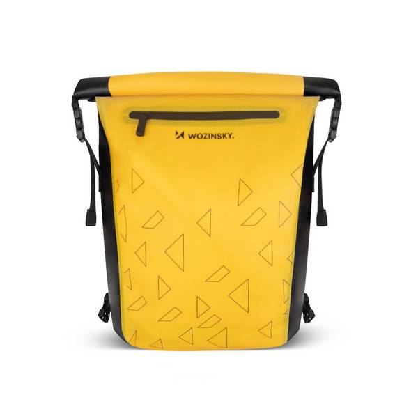 zaino da bicicletta impermeabile con borsa da bicicletta con telaio 2in1 23L giallo