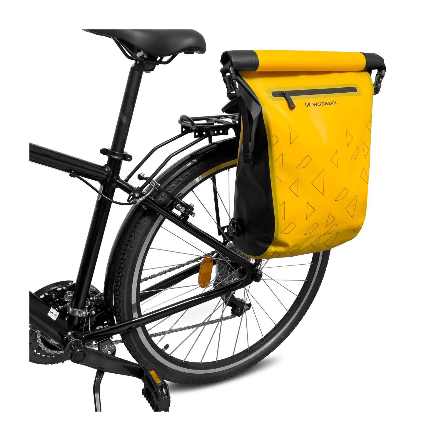 zaino da bicicletta impermeabile con borsa da bicicletta con telaio 2in1 23L giallo-3