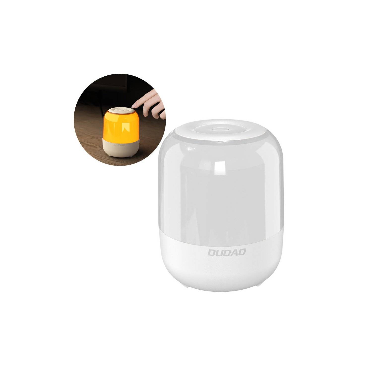 Altoparlante Dudao wireless Bluetooth 5.0 RGB 5W 1200mAh musica bianco-0
