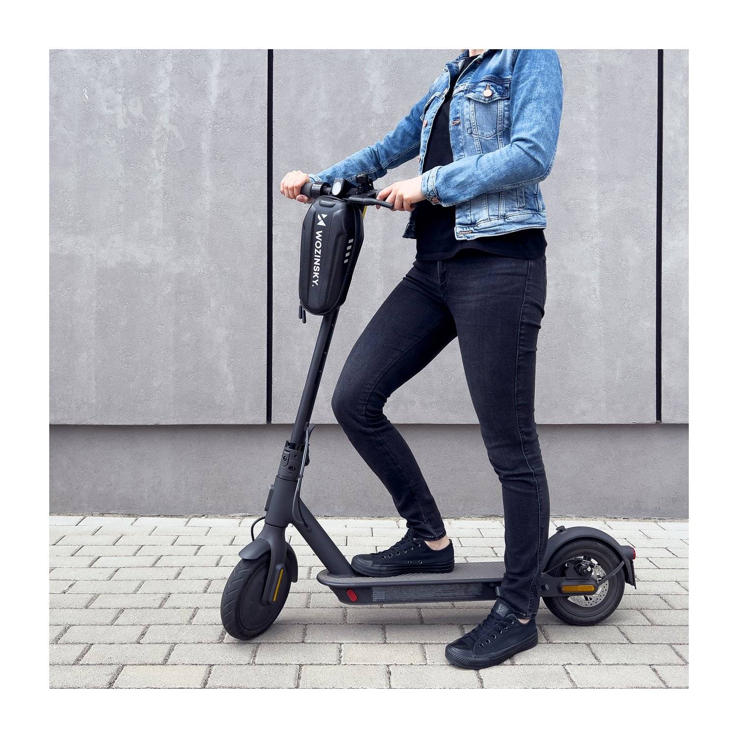 borsa da manubrio impermeabile per scooter borsa da manubrio 3l nera (WSB4BK)-4