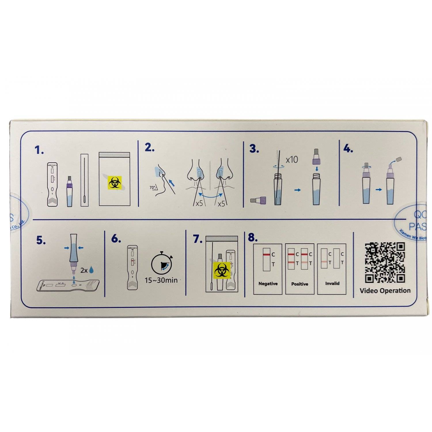 20x test rapido WIZ BIOTECH test nasale per laici Test rapido dell'antigene COVID-19 SARS-CoV-2 (oro colloidale)-1