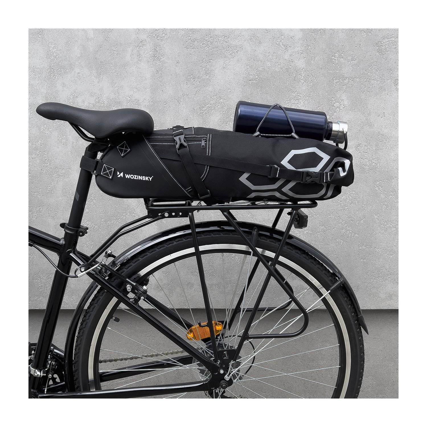 spaziosa borsa da sella per bicicletta borsa da sella grande 12l nera (WBB9BK)-1