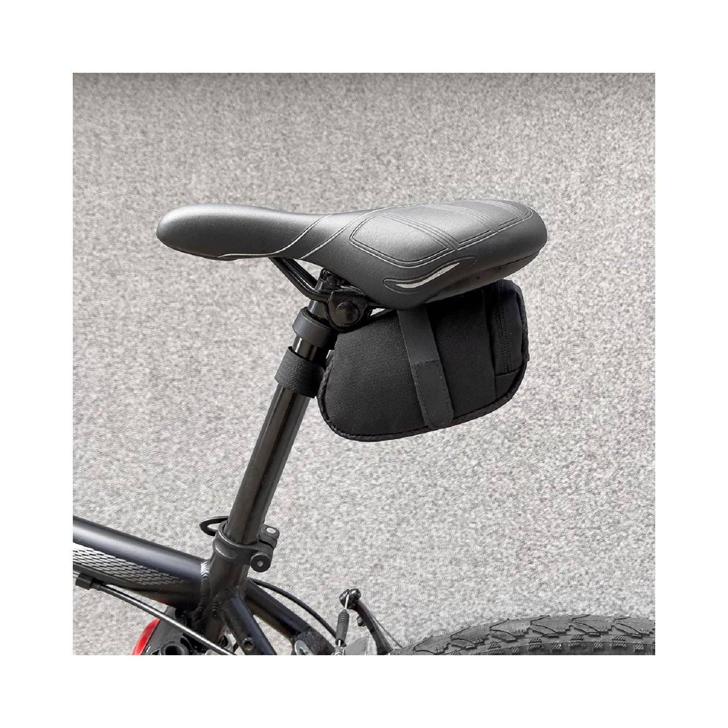 borsa da sella piccola per bicicletta 0,6 l nera (WBB8BK nera)-3