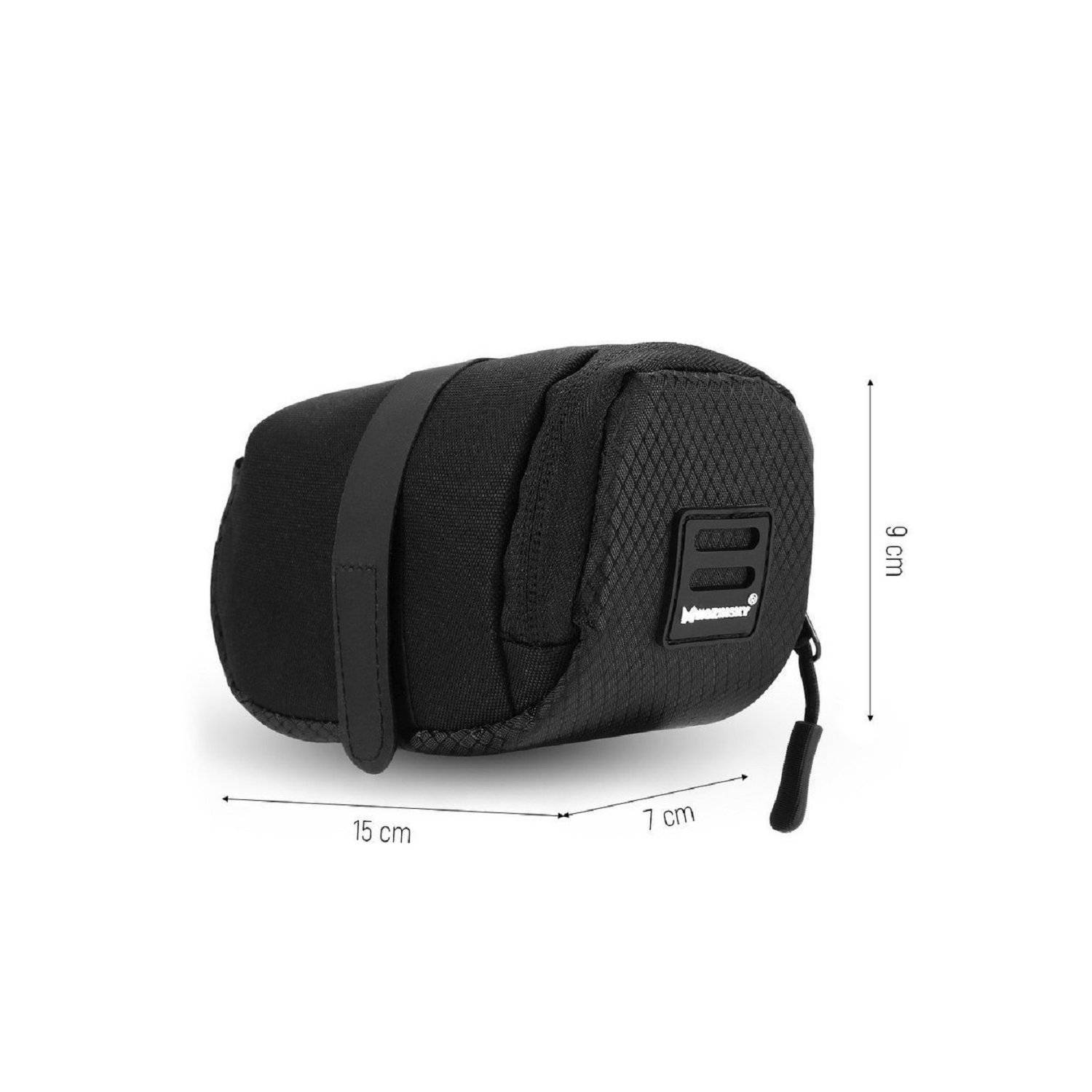 borsa da sella piccola per bicicletta 0,6 l nera (WBB8BK nera)-4