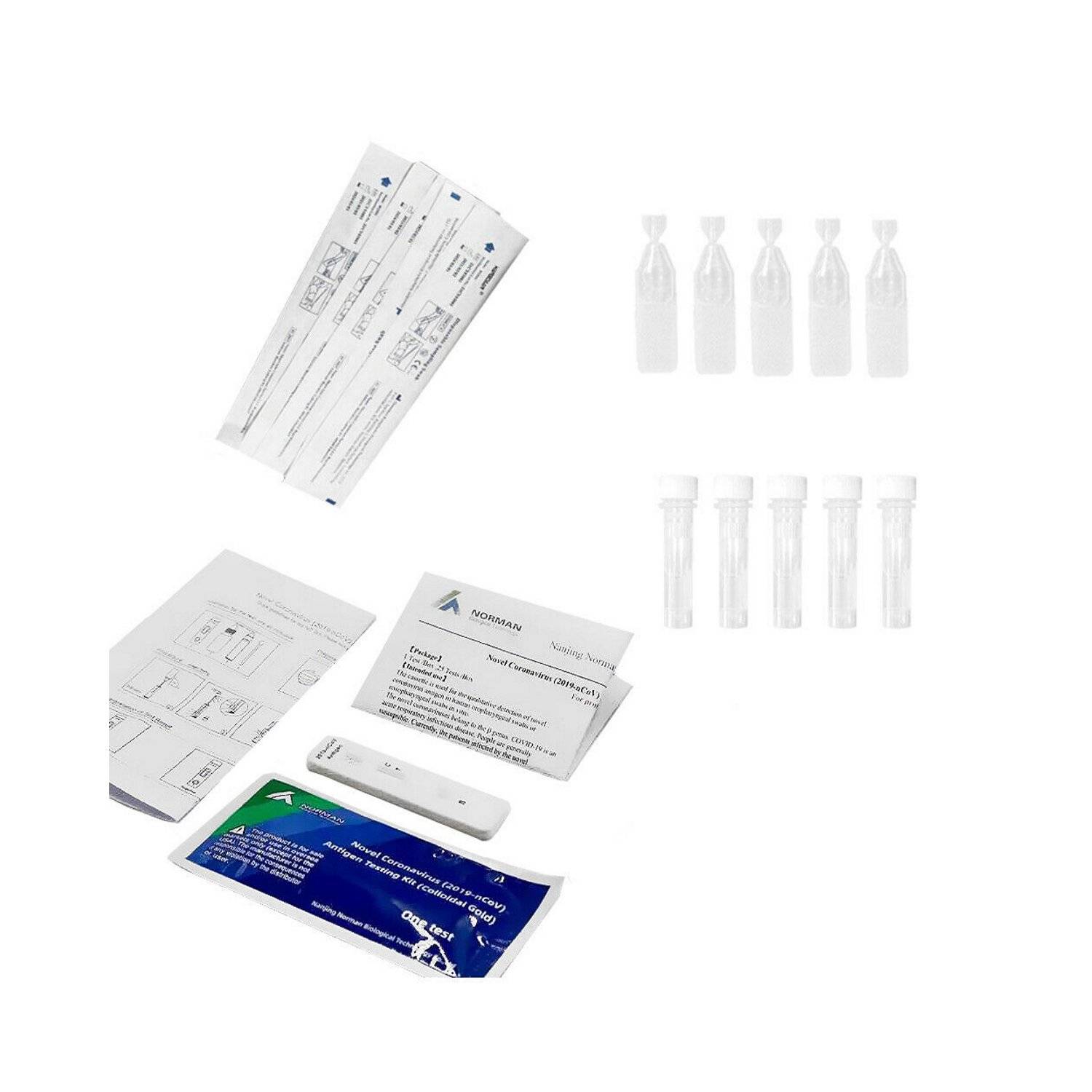 25x NORMAN Covid 19 Antigene Test Rapido Tampone Nasale Gola Test Rapido BfArM AT462/20-1