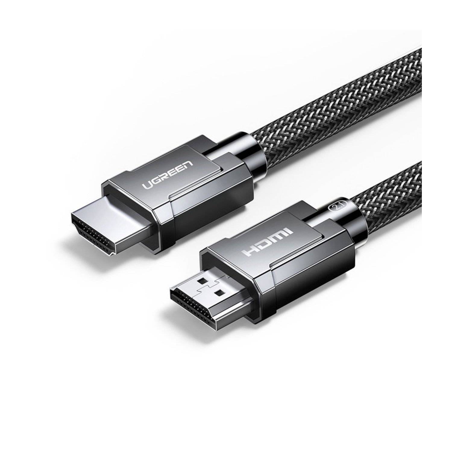 Cavo HDMI 2.1 8K 60Hz4K 120 Hz 3D 48 Gbps HDR VRR QMS ALLM eARC QFT grigio 2m-0