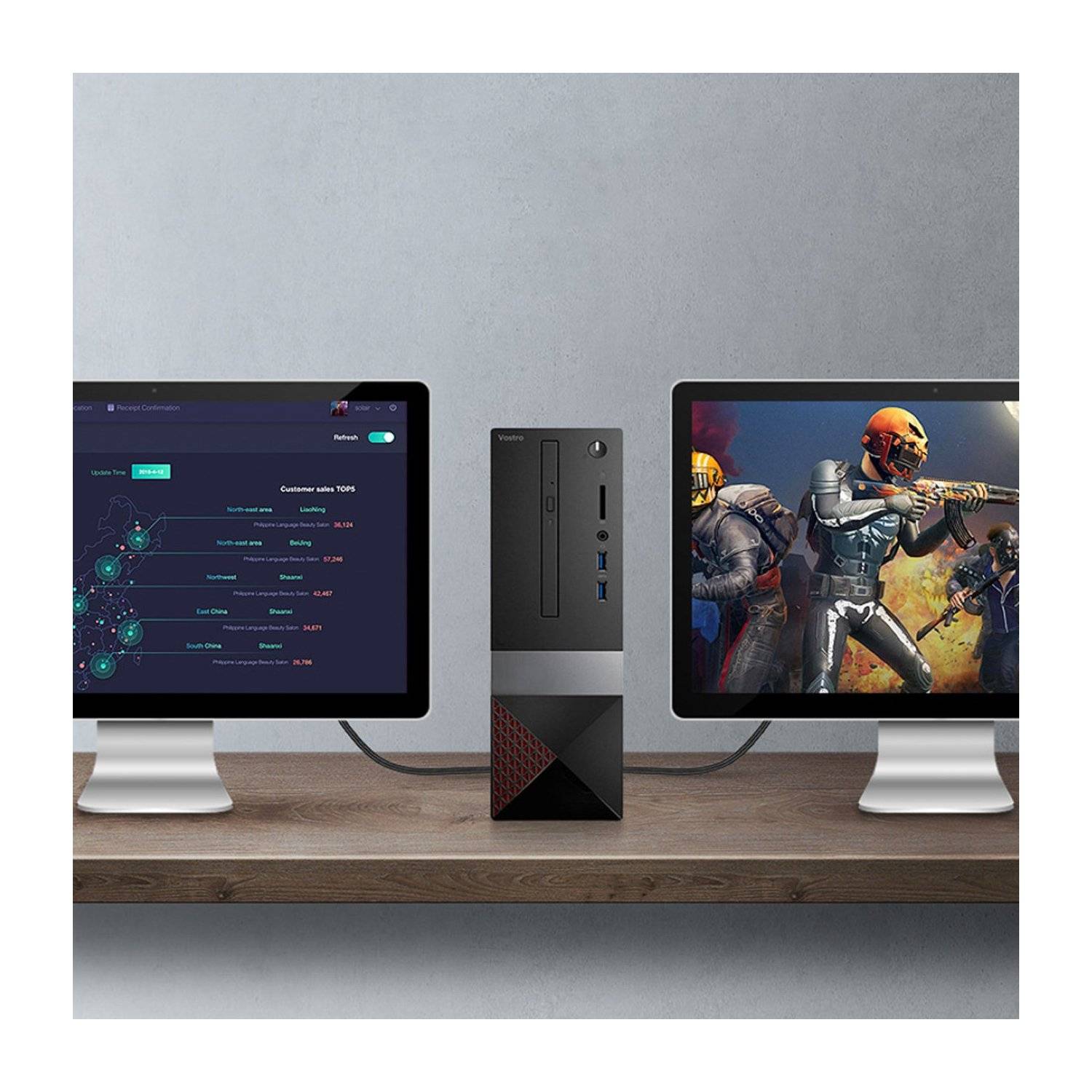 Cavo HDMI 2.1 8K 60Hz4K 120 Hz 3D 48 Gbps HDR VRR QMS ALLM eARC QFT grigio 2m-4