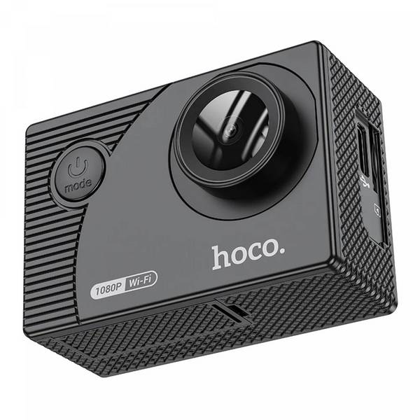 Telecamera sportiva HOCO con 2 schermi DV100 nera con custodia impermeabile