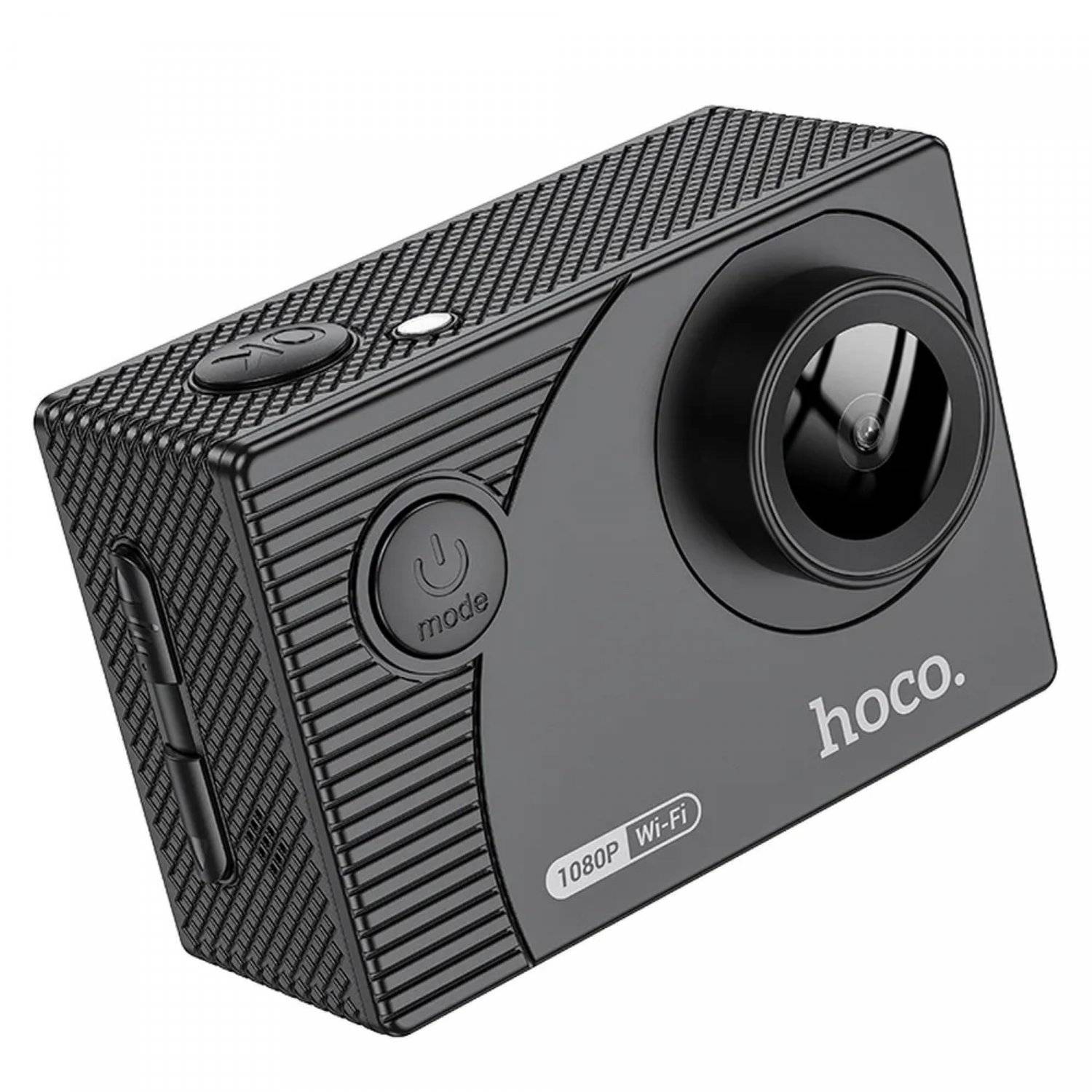 Telecamera sportiva HOCO con 2 schermi DV100 nera con custodia impermeabile-1