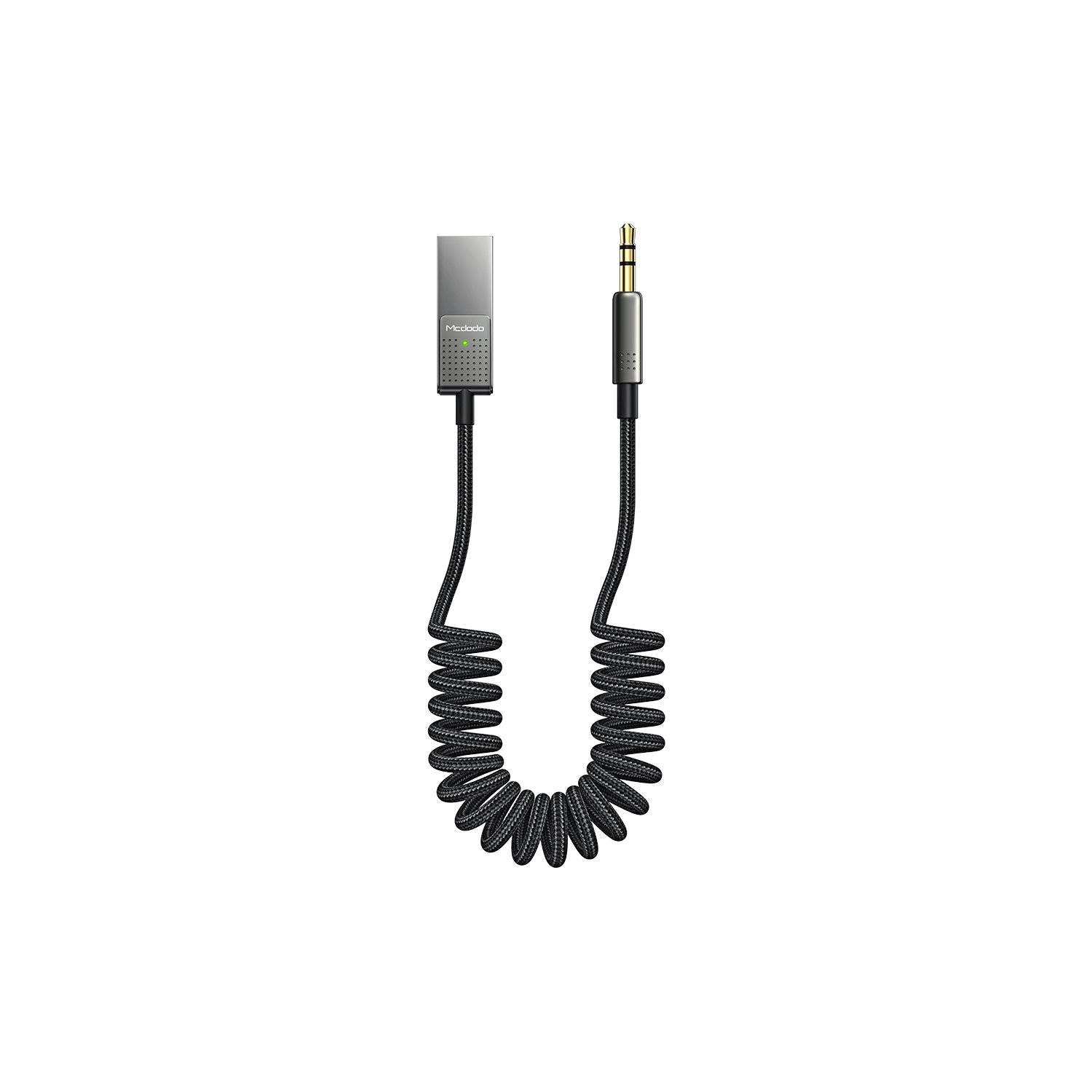 McDodo CA-8700 Cavo ricevitore wireless adattatore Bluetooth Aux da 1,7 m Cavo altoparlante Jack Aux da 3,5 mm-0
