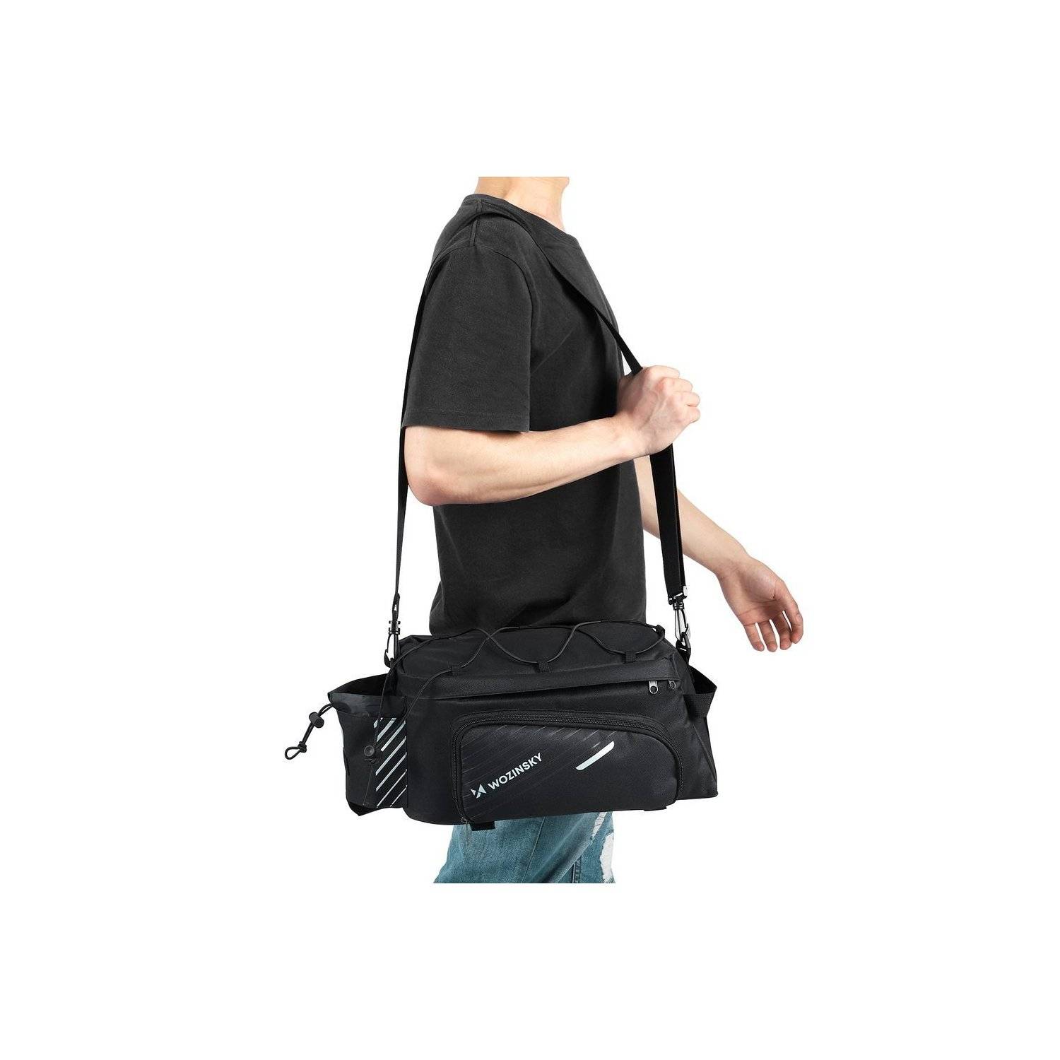 Borsa portabiciclette con tracolla da 9 litri (parapioggia inclusa) nera-2