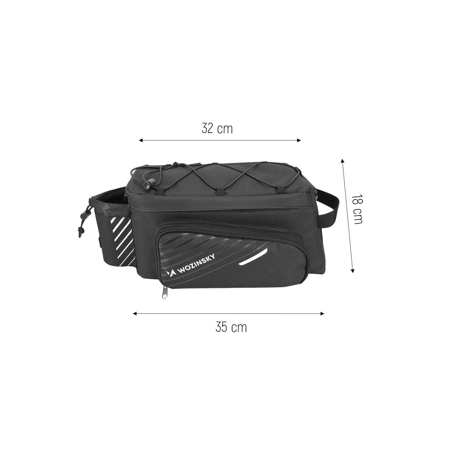 Borsa portabiciclette con tracolla da 9 litri (parapioggia inclusa) nera-3