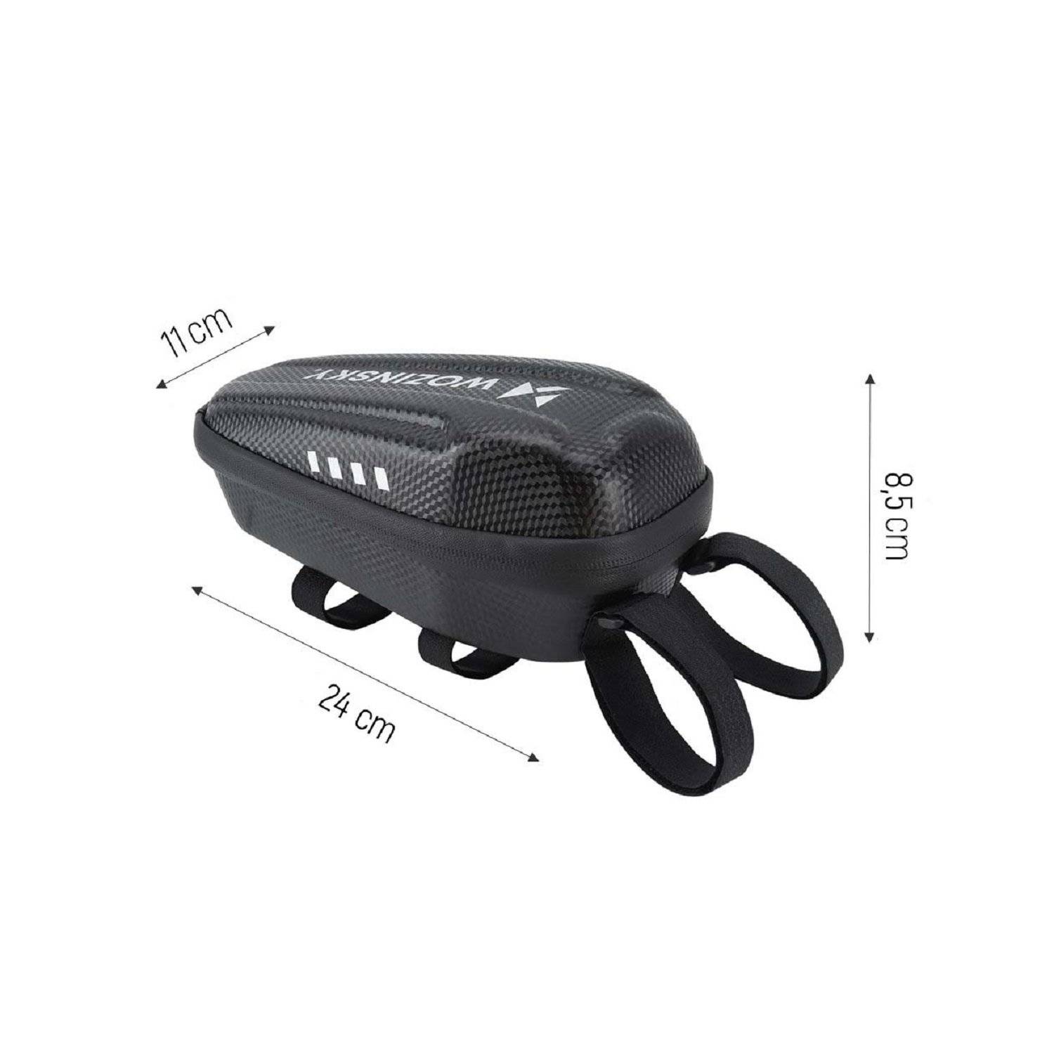 Borsa da manubrio impermeabile per scooter Borsa da manubrio da 2 litri nera (WSB3BK)-3