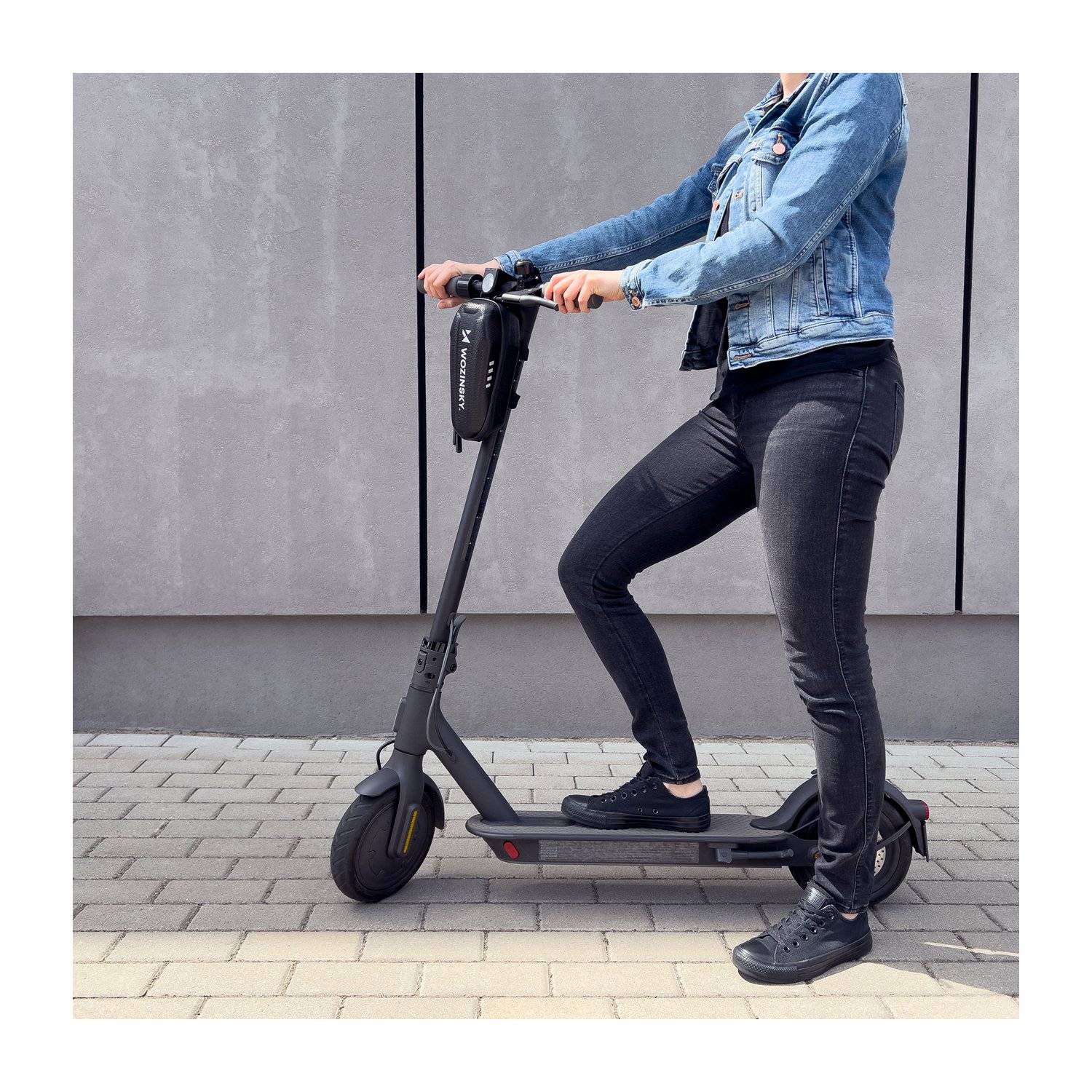 Borsa da manubrio impermeabile per scooter Borsa da manubrio da 2 litri nera (WSB3BK)-4
