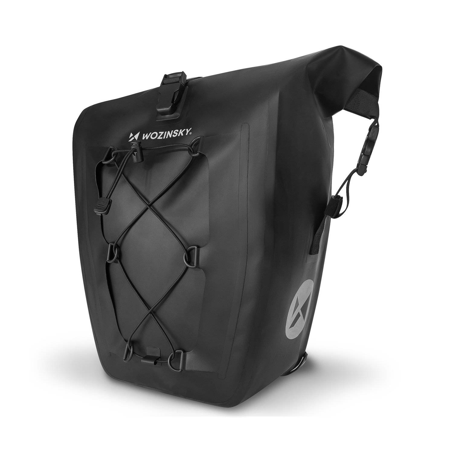 Borsa da bici impermeabile Borsa da bauletto Borsa da viaggio 25l nera-1