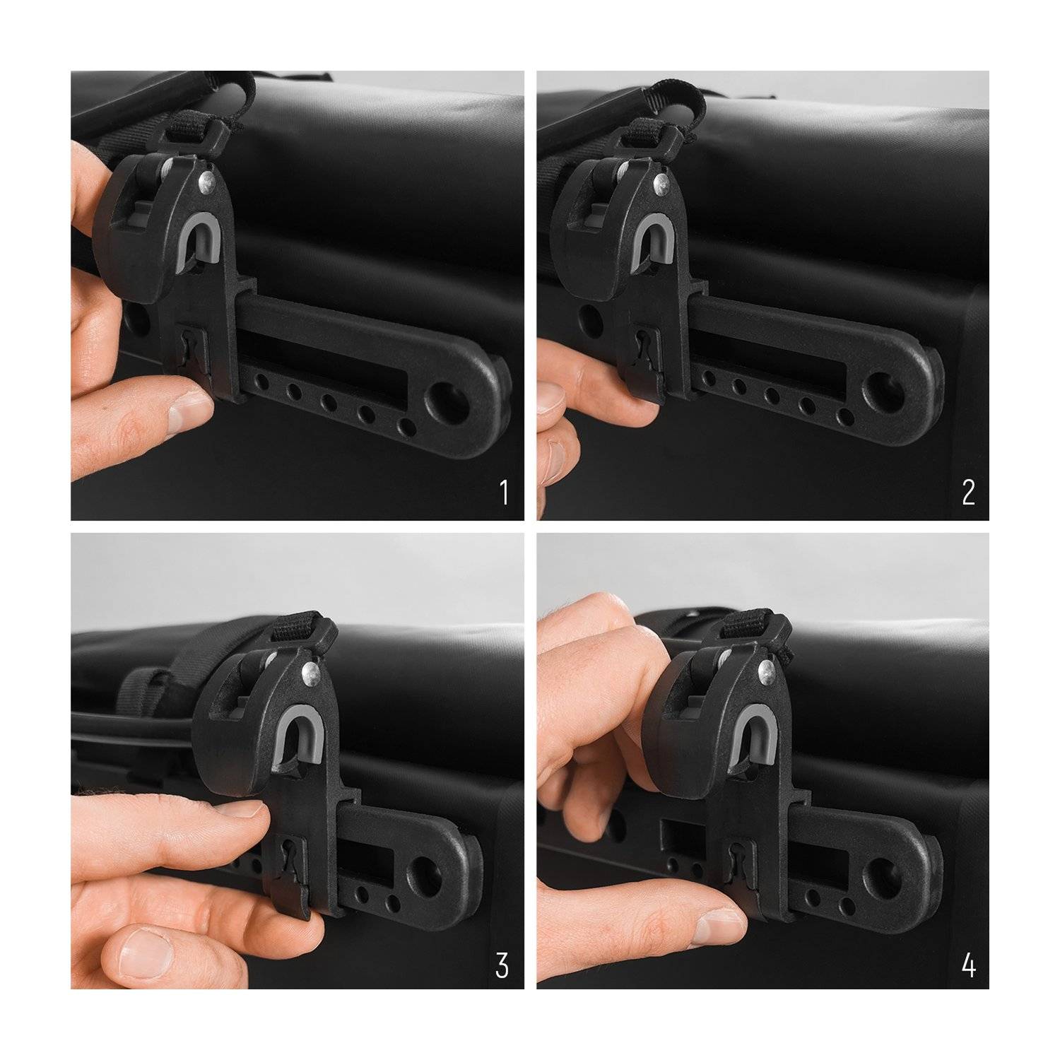 Borsa da bici impermeabile Borsa da bauletto Borsa da viaggio 25l nera-3